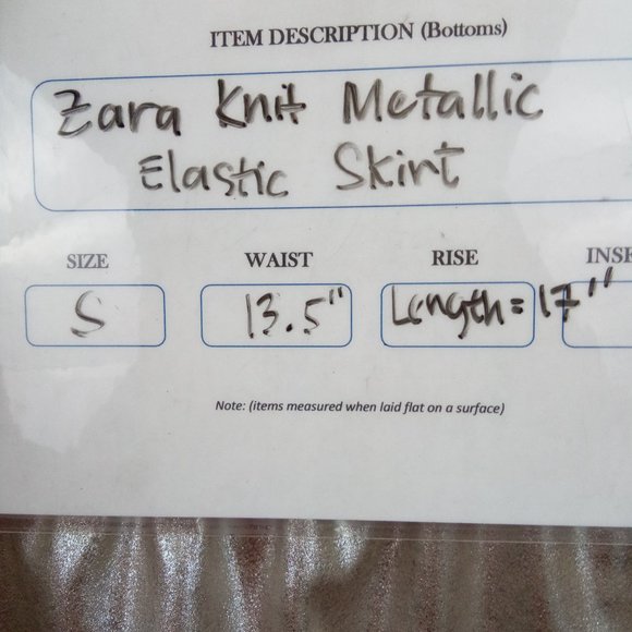 ZARA Metallic Vegan Leather Elastic Mini Skirt S - Picture 12 of 12
